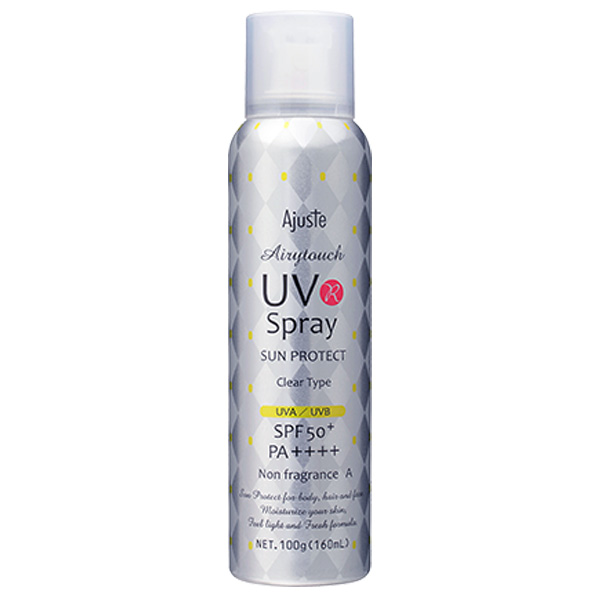 Ajuste Airytouch UV Spray Sun Protect Non Fragrance A SPF 50+ PA++++. Солнцезащитный спрей Адьюсте Эйритач, 100 г (160 мл)
